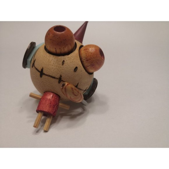 Eclectic Wooden Hanging Figure With Chain. - Picture 5 of 10